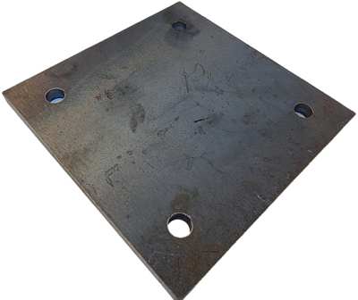 The Metal Warehouse Steel Base Plate for post column fencing 150x150x10 2
